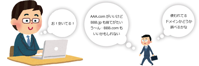 AAA.comがいいけどBBB.jpも捨てがたいう～ん…BBB.comもいいかもしれない