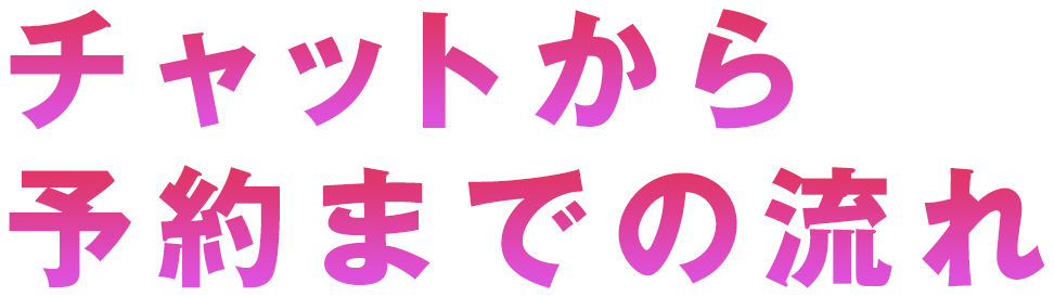 チャットから予約までの流れ