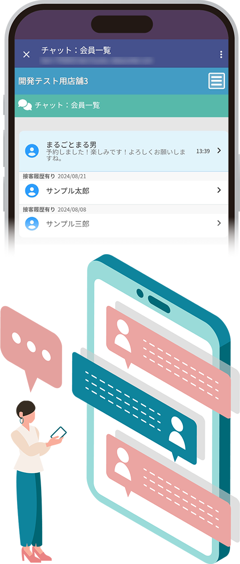 キャスト用画面のポイント